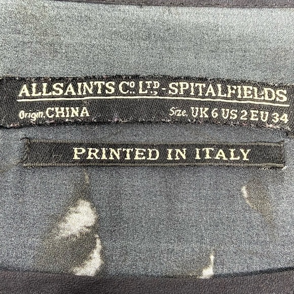 All Saints Blouse Printed in Italy Opium Tee In Red Black - Picture 5 of 6